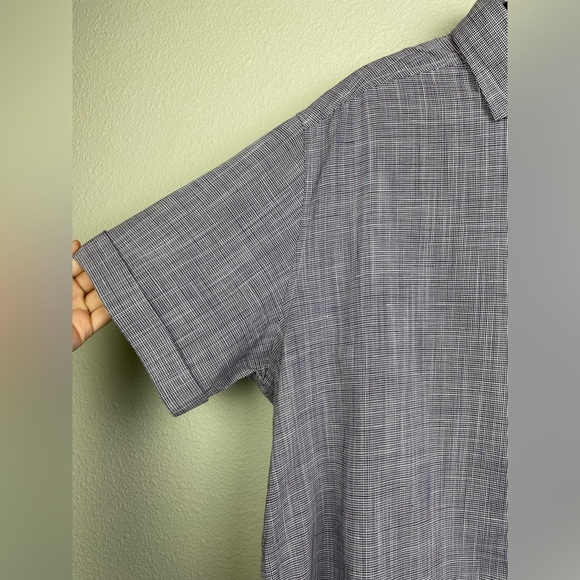 Robert Graham Men's XL Massimo Tailored Fit Linen Blend Shirt Purple Flip Cuff - Picture 5 of 13